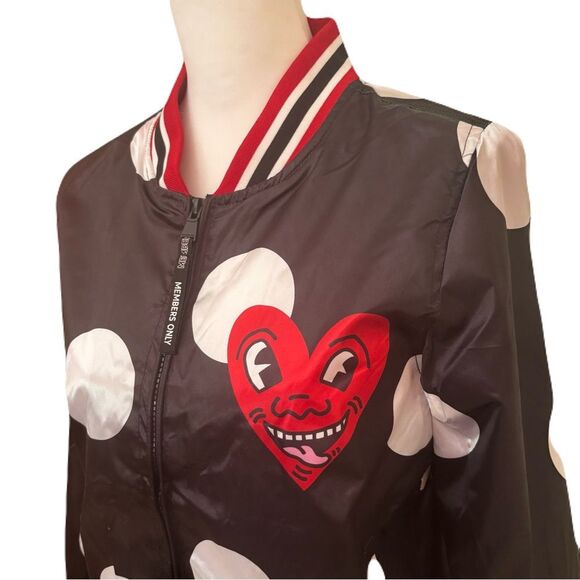 NWT Members Only Keith Haring Black, Red and White Bomber Jacket | M - Picture 2 of 9